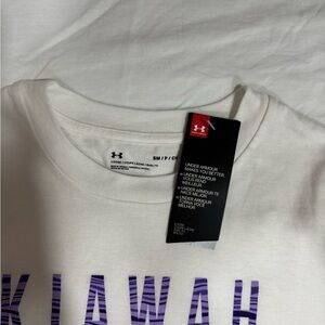 Under Armour White Shirt with Purple Text